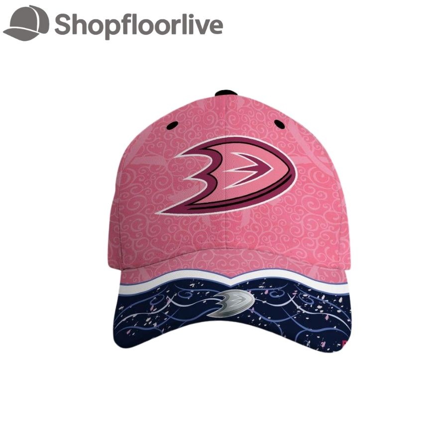 NHL Anaheim Ducks Hockey Fights Against Cancer Design Cap