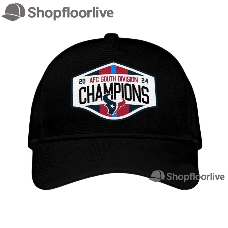 Houston Texans Back to Back 2024 AFC South Division Champions Cap