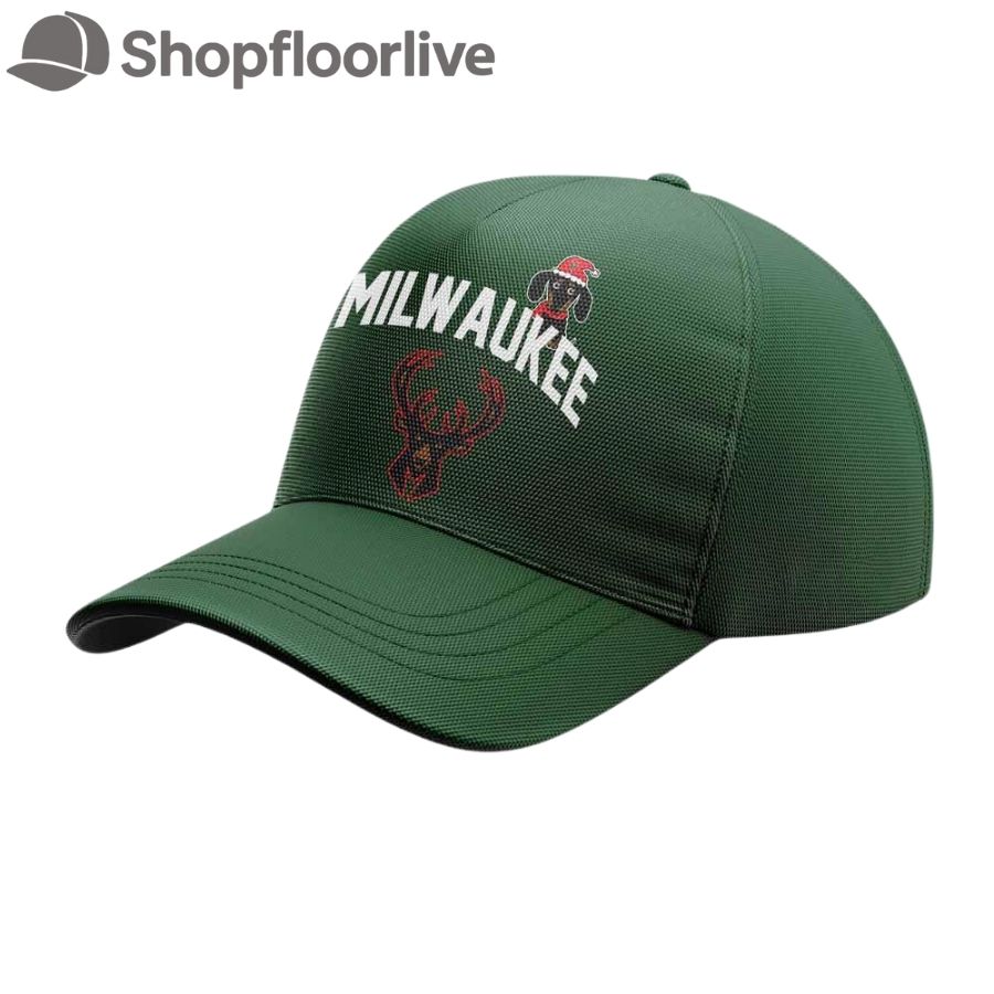 Milwaukee Bucks Dachshund Through the Snow Christmas New 2024 Cap