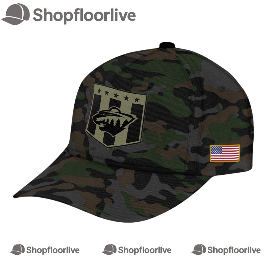 NHL Minnesota Wild Special Veterans Military Apreciation Limited Edition Cap