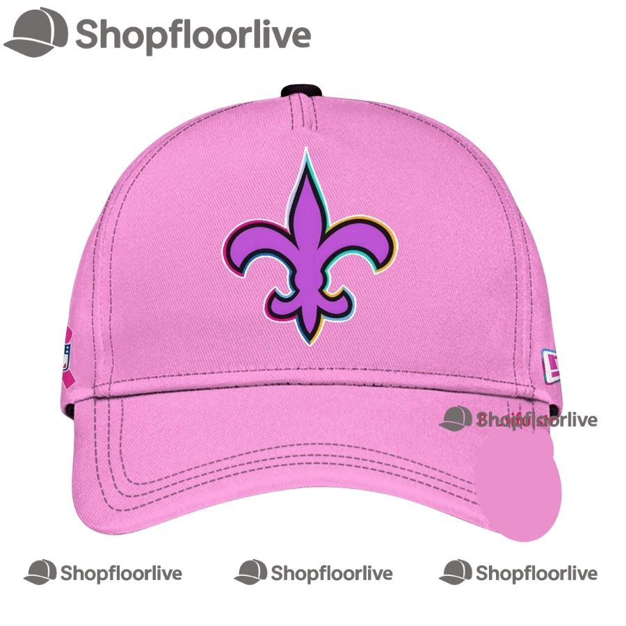 NFL New Orleans Saints Crucial Catch Pink Breast Cancer Awareness Limited Edition Cap