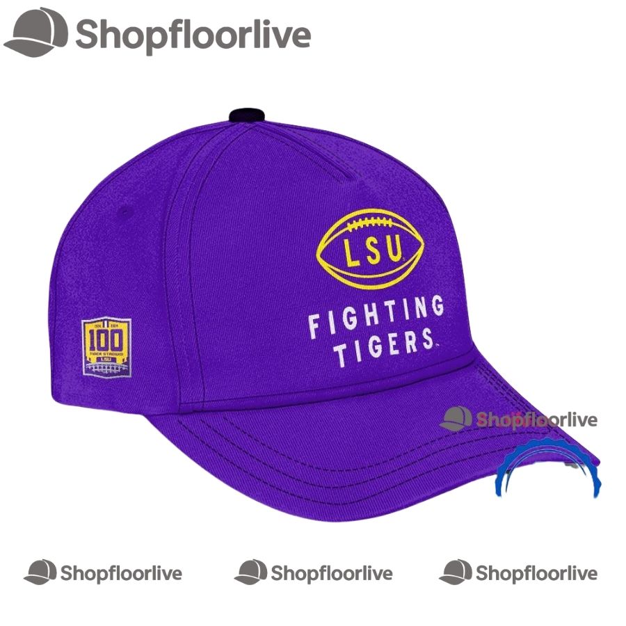 LSU Tigers Football 100th 1924-2024 Tiger Stadium Fighting Tigers Cap