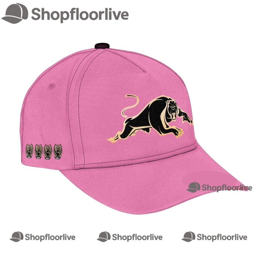 Penrith Panthers NRL Champions 2024 Premiers 4 In A Row Signature Pink Design Cap Hats