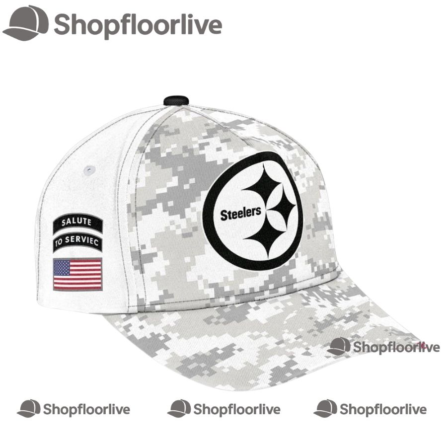 NFL Pittsburgh Steelers Arctic Camo 2024 Salute to Service Cap