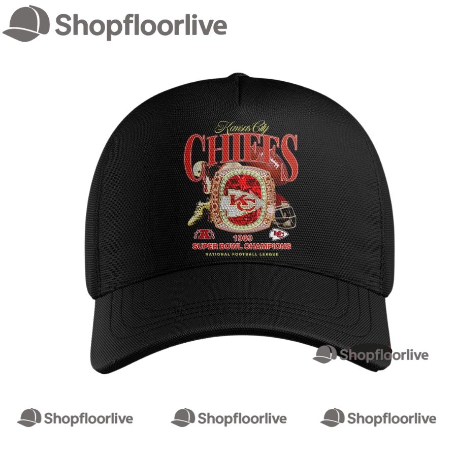 Kansas City Chiefs NFL 1969 Super Bowl Champions Design Cap