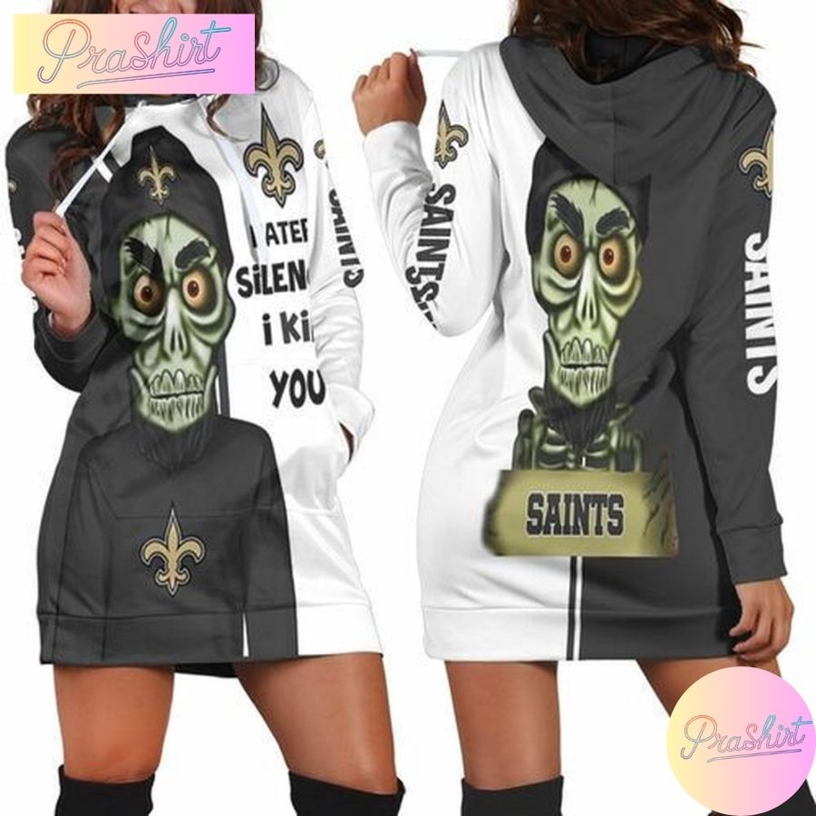 Nfl New Orleans Saints Hoodie Dress Haters I Kill You Print 3D Hoodie For Women Fans