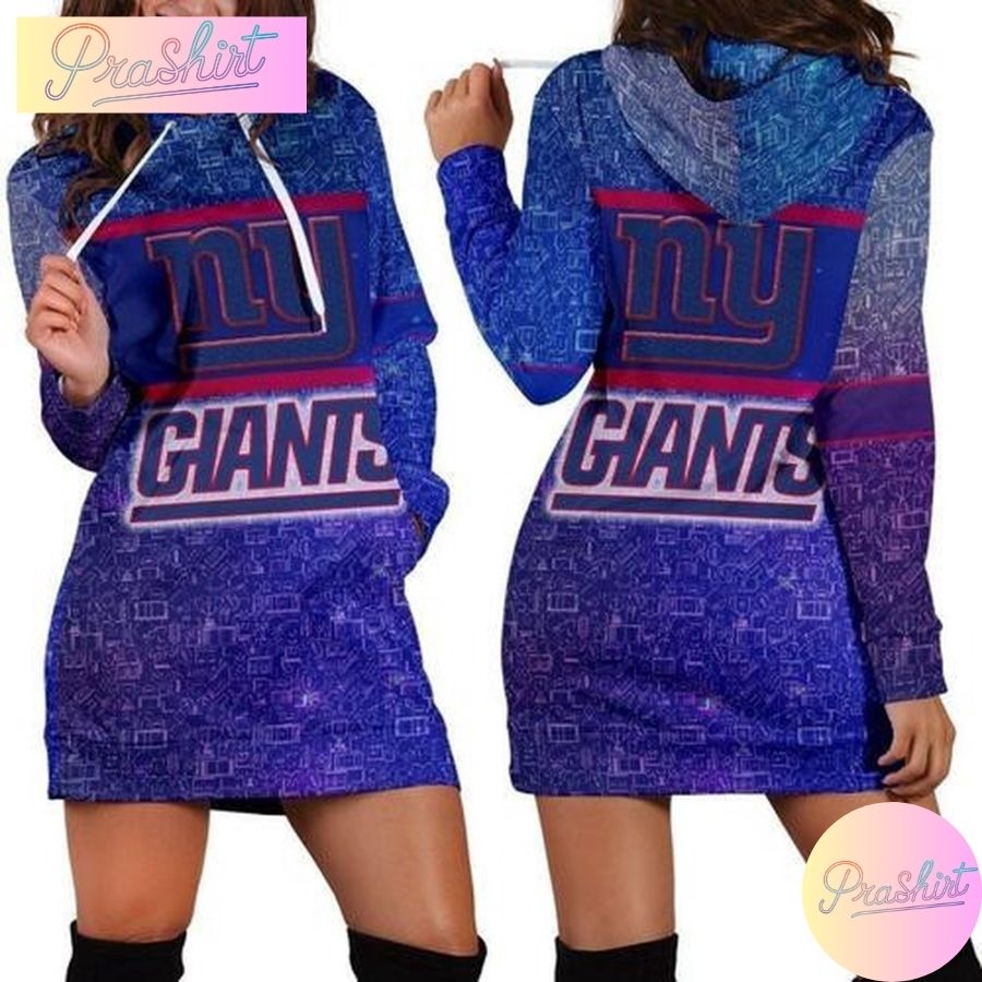 Nfl New York Giants Hoodie Dress All Over Print For Women Hoodie