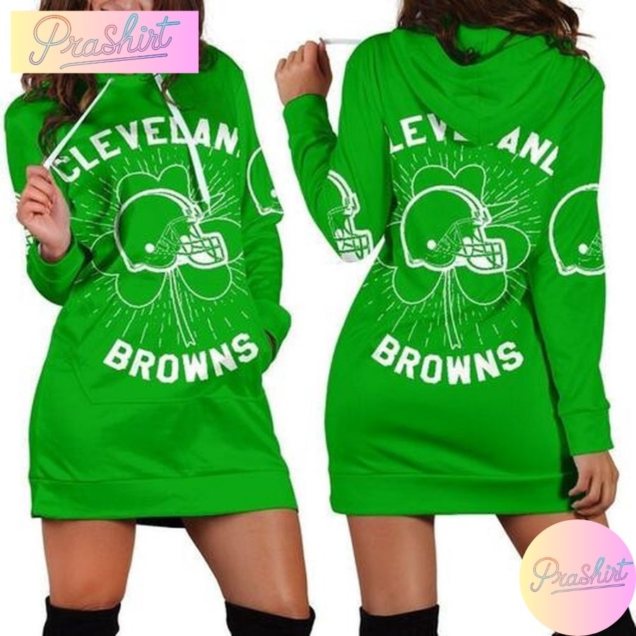 Nfl Cleveland Browns Hoodie Dress St Patricks Day For Women Hoodie