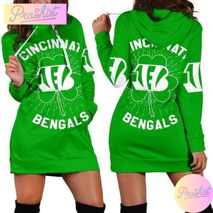 Nfl Cincinnati Bengals Hoodie Dress St Patricks Day For Women Hoodie