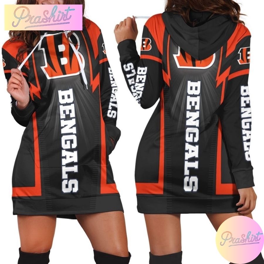Nfl Cincinnati Bengals Hoodie Dress Print 3D Hoodie For Women Fans