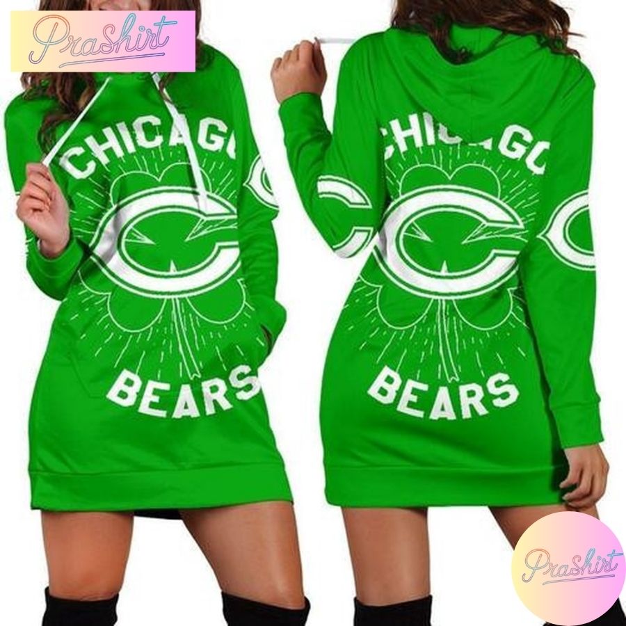 Nfl Chicago Bears Hoodie Dress St Patricks Day For Women Hoodie