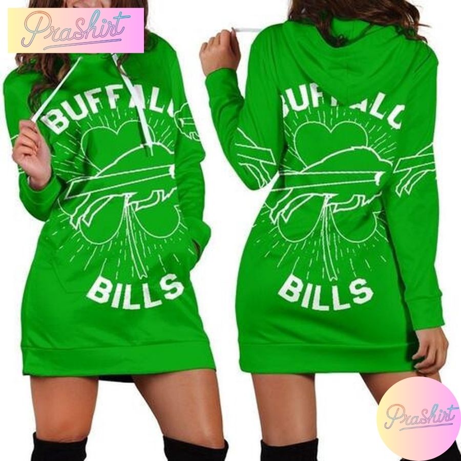 Nfl Buffalo Bills Hoodie Dress St Patricks Day For Women Hoodie