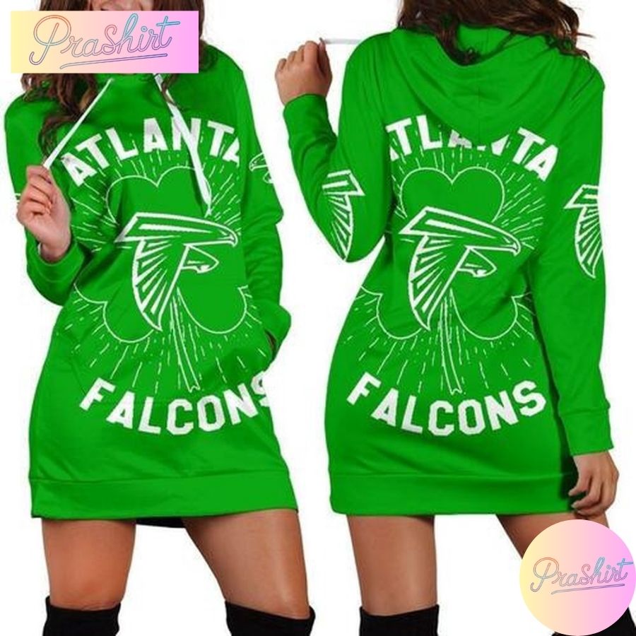 Nfl Atlanta Falcons Hoodie Dress St Patricks Day For Women Hoodie