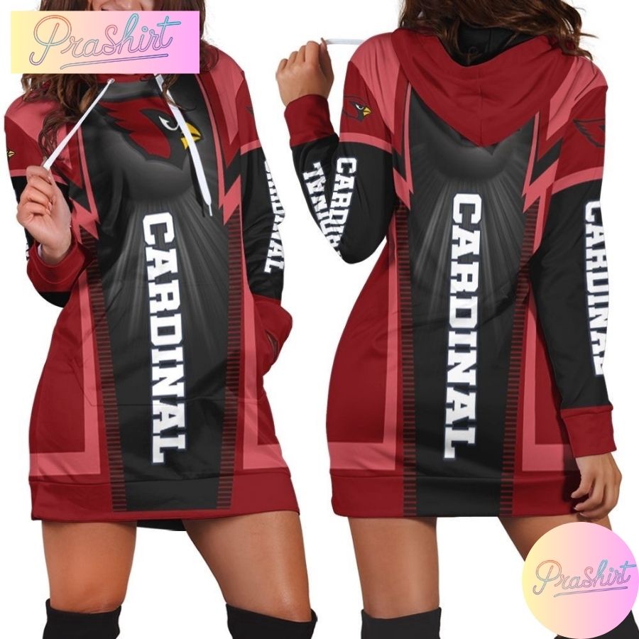 Nfl Arizona Cardinals Hoodie Dress Print 3D Hoodie For Women Fans