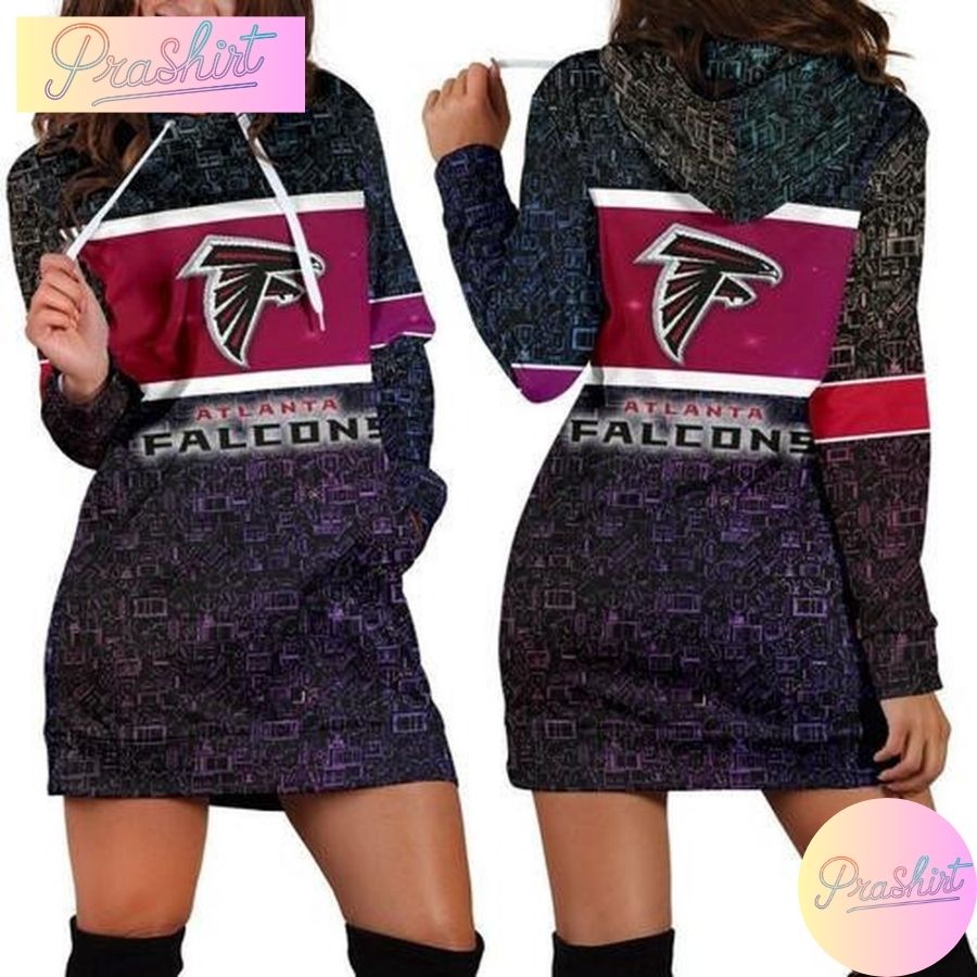 Nfl Atlanta Falcons Hoodie Dress All Over Print For Women Hoodie