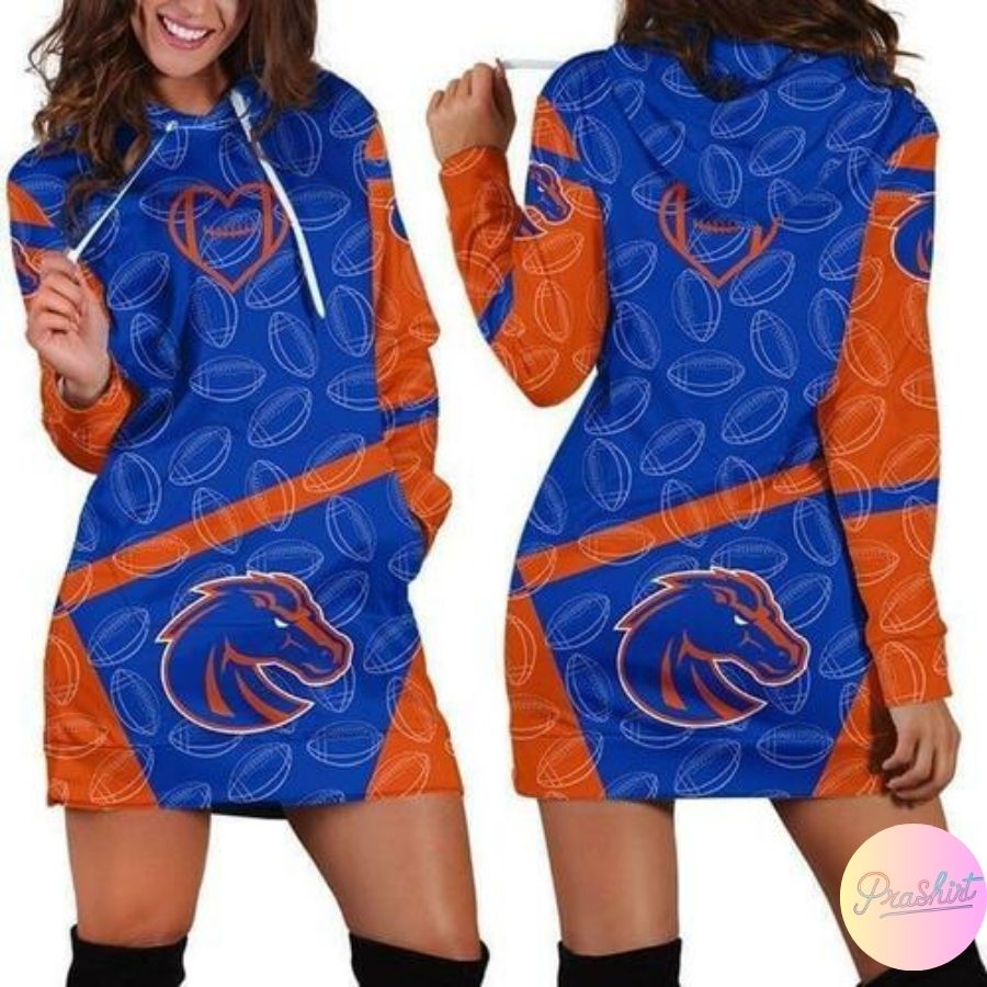 Boise State Broncos Ncaa 3D Hoodie Dress For Women Sport Fans 