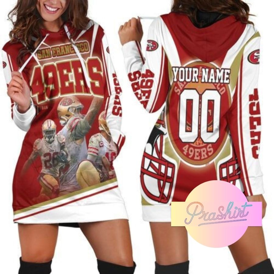 49Ers Super Bowl 2021 Nfc Champs Hoodie Dress For Women Sport Fans Aop Shirt