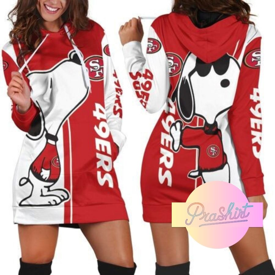 49Ers Snoopy Lover 3D Hoodie Dress For Women Sport Fans Aop Shirt