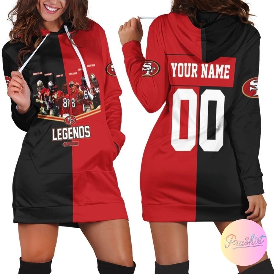 49Ers Legends Signed 3D Hoodie Dress For Women Sport Fans Aop Shirt