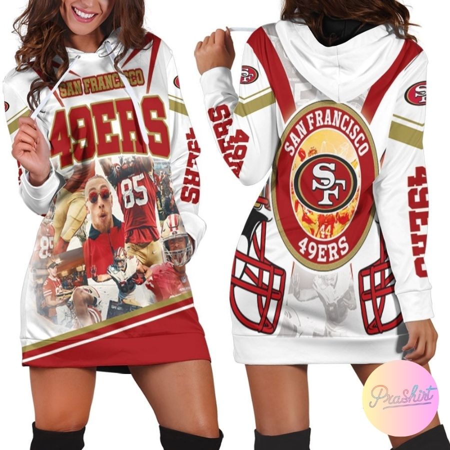 49Ers Nfc West Hoodie Dress For Women Sport Fans Aop Shirt