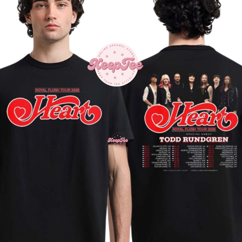 Heart Royal Flush Tour 2025 Band Photo Shirt