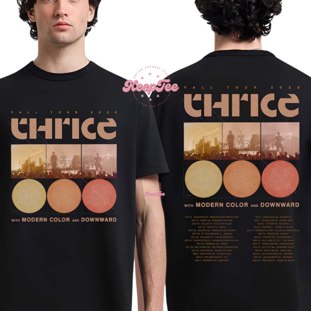 Thrice Fall Tour 2025 Cities Dates Shirt