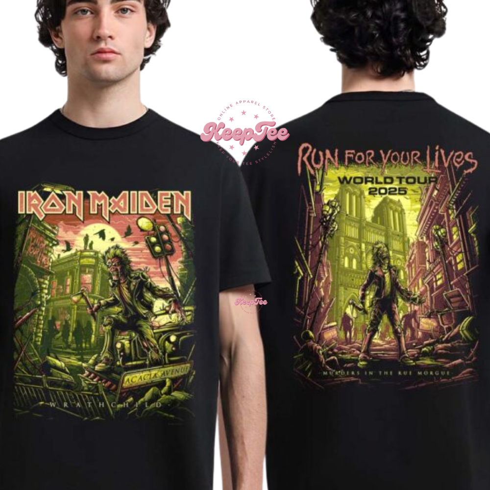 Iron Maiden Run For Your Lives World Tour 2025 Shirt