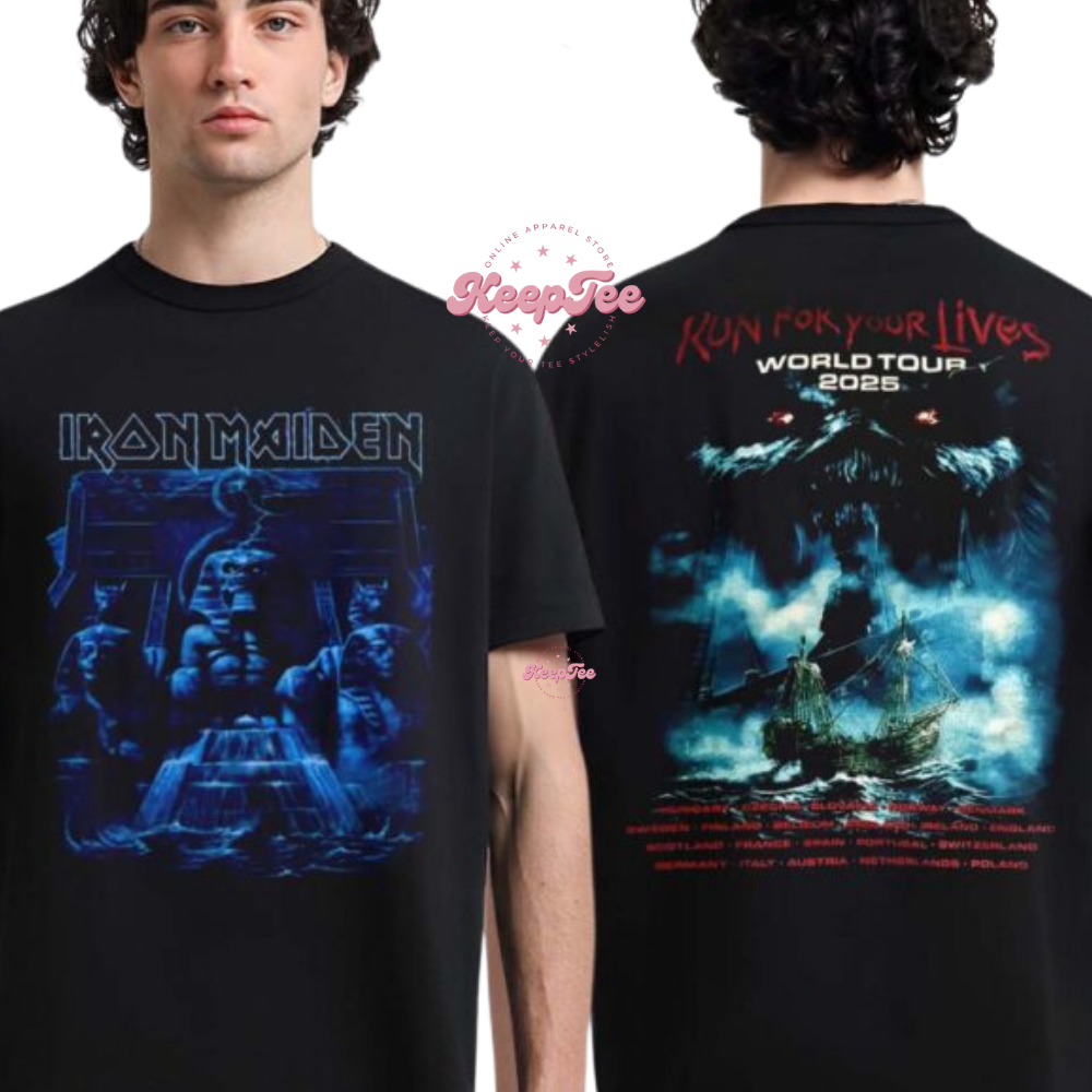 Iron Maiden Run For Your Lives World Tour 2025 Shirt