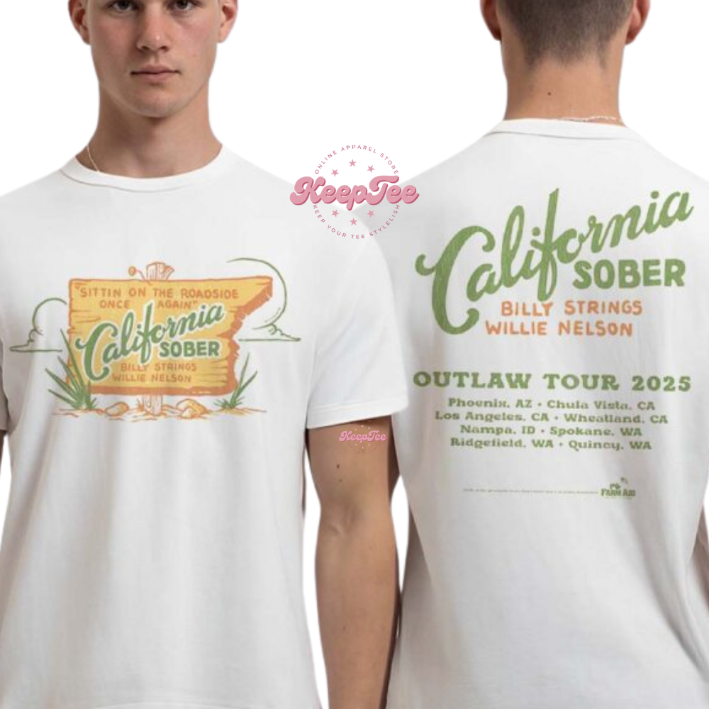 Billy Strings And Willie Nelson California Sober Outlaw Tour 2025 Shirt