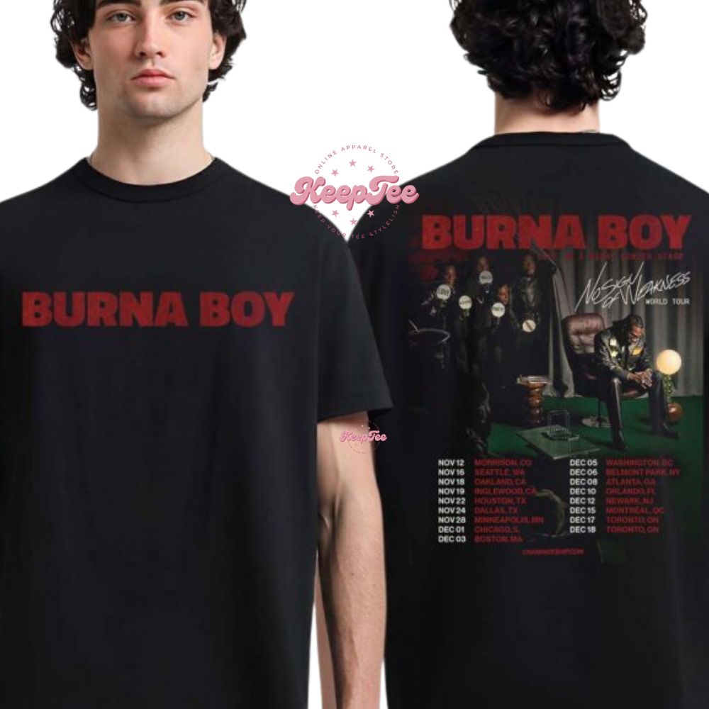 Burna Boy Live In A Giant Center Stage No Sign Of Weakness World Tour 2025 Shirt