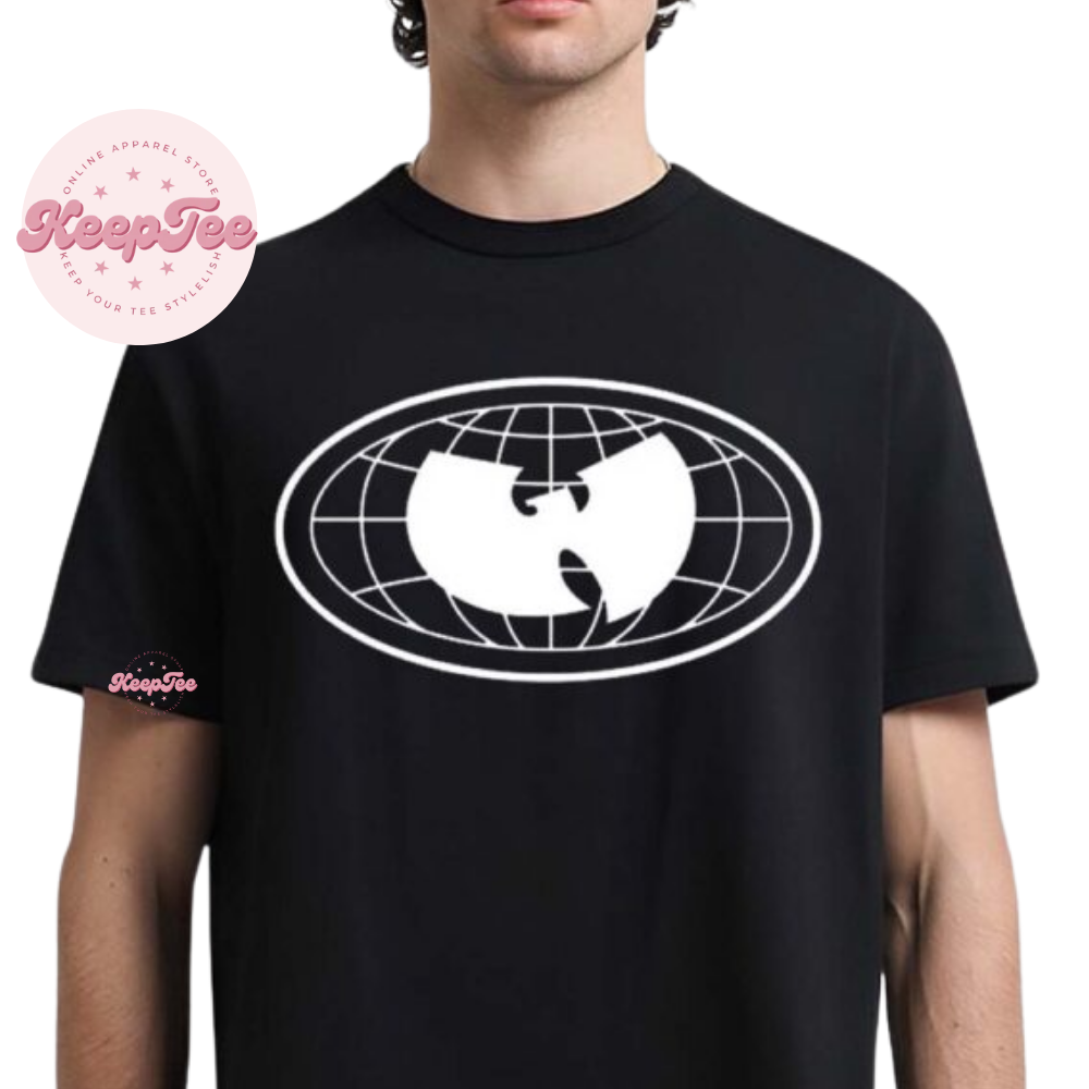 Wu Tang Clan Wu Globe Black And White Logo Shirt