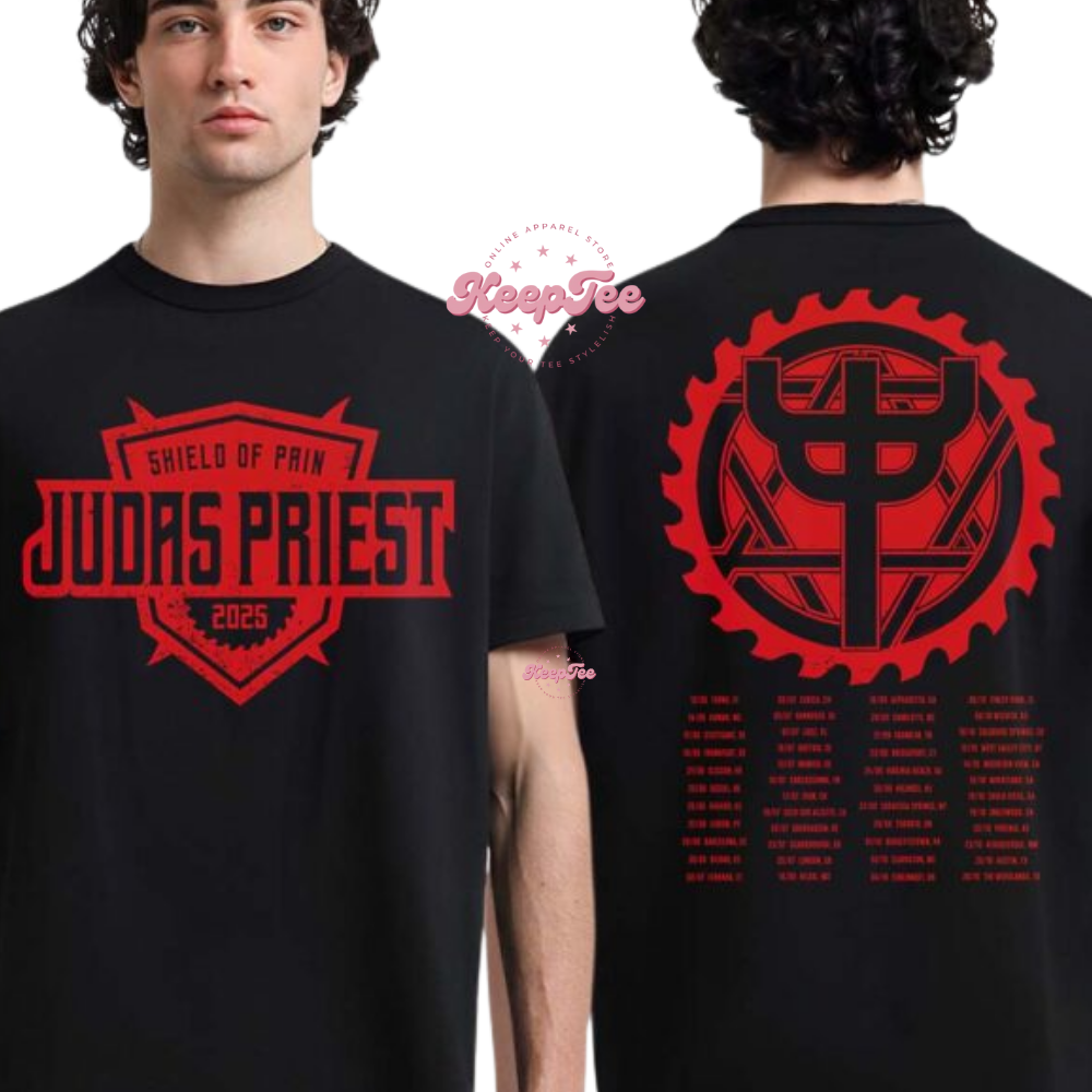Judas Priest Shield Of Pain Tour With Tour 2025 Shirt