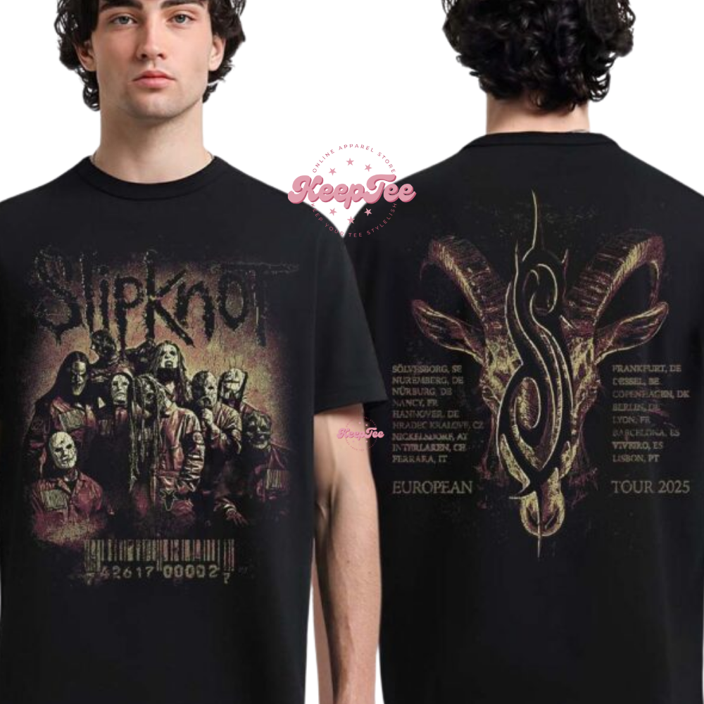 Slipknot 2025 European Tour Merch Band Shirt