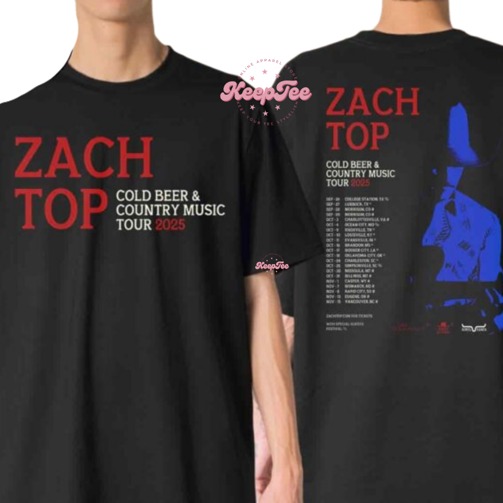 Zach Top Cold Beer And Country Music Tour 2025 Shirt