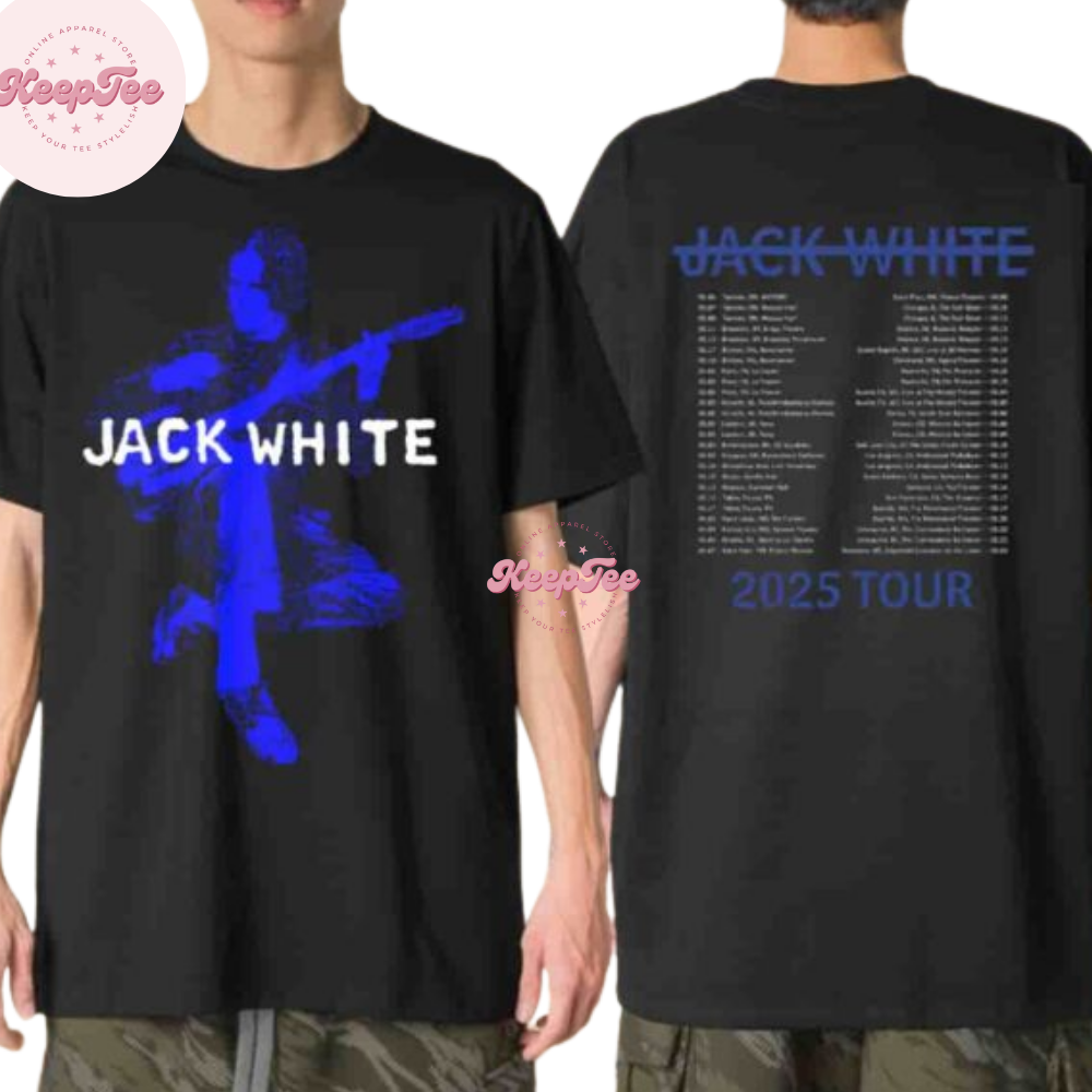 Jack White Logo Design Featuring No Name Tour Dates List 2025 Shirt