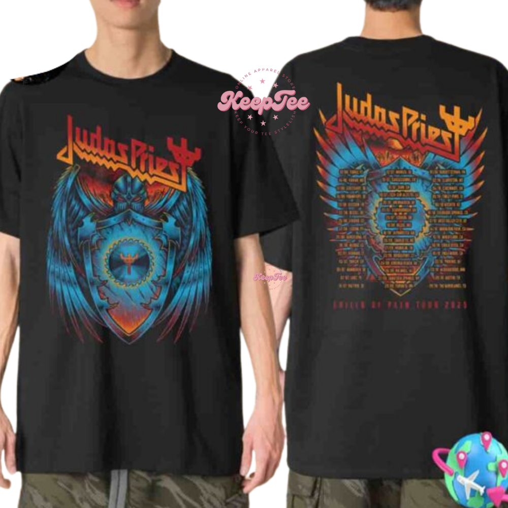 Judas Priest The Shield Wings Shield Of The Pain Tour 2025 Shirt