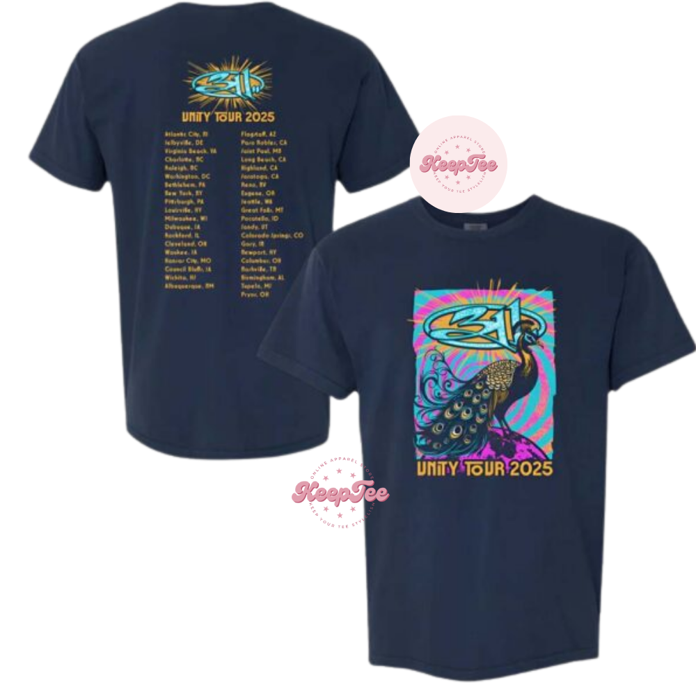 311 Band Unity Tour 2025 Peacock Shirt