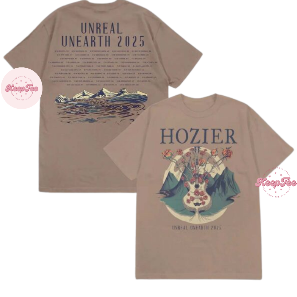 Hozier Unreal Unearth 2025 Guitar Tour Shirt