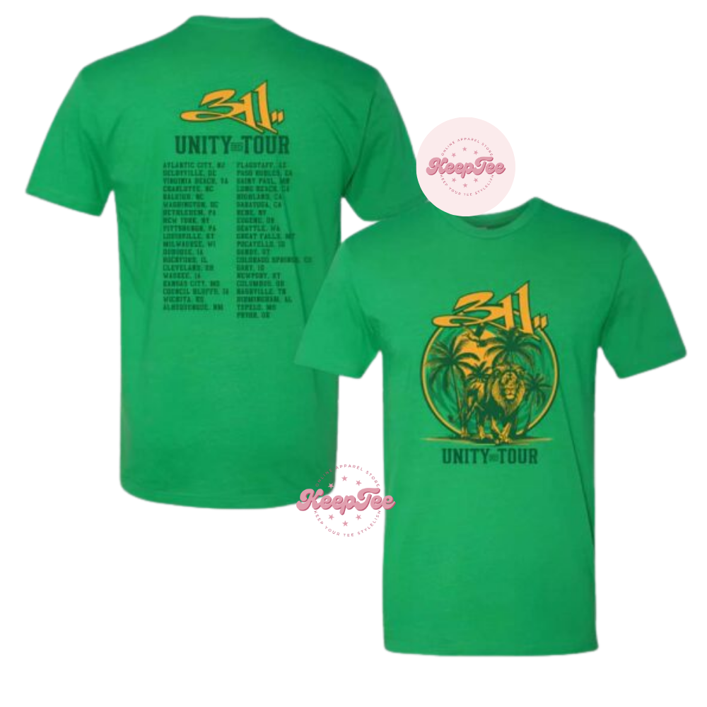 311 Band Unity Tour 2025 Green Lion Shirt