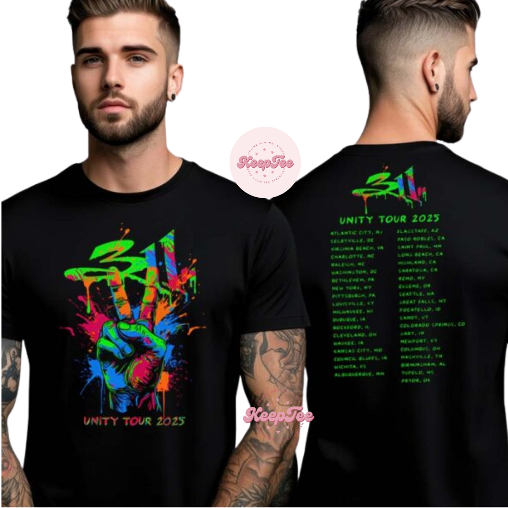 311 Band Unity Tour 2025 Peace Splatter Shirt