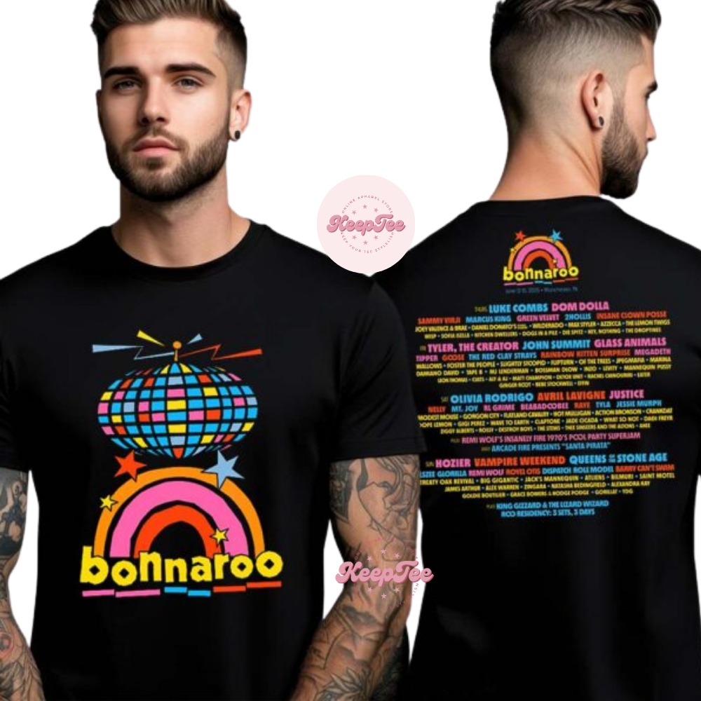 Bonnaroo Music & Arts Festival Disco Lineup Two Sided Unisex Shirt