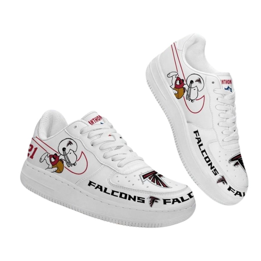 Personalized Atlanta Falcons Snoopy Air Force 1 Low Top Shoes Classic Design For Men Women