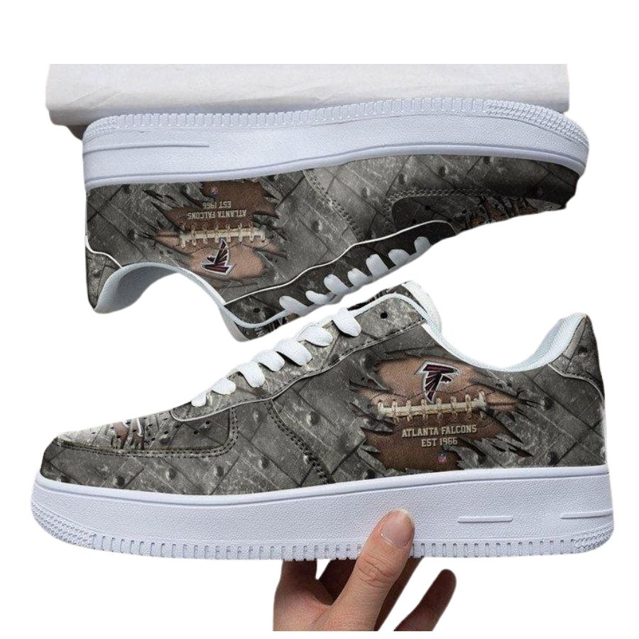 Atlanta Falcons Cracked Metal Personalized Air Force 1 Shoes Sneaker For Men Women