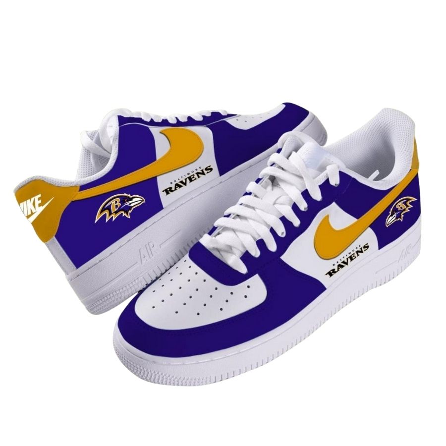 Baltimore Ravens Air Force Shose For Fans Air Force 1 Nfl Sneakers For Men Women