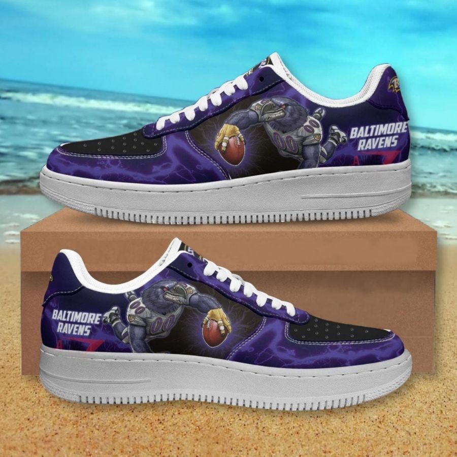 Baltimore Ravens Nfl Blue Air Force Shoes Gift For Fans For Men Women