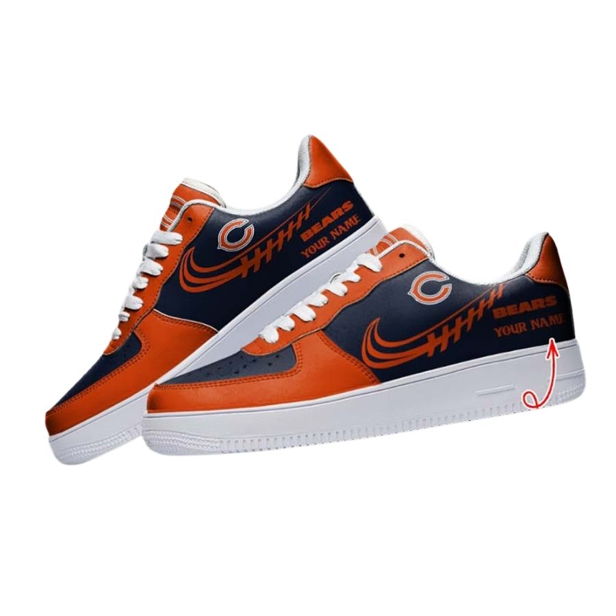 Custom Chicago Bears Air Force 1 Sneakers Unique Printed Design For Men Women