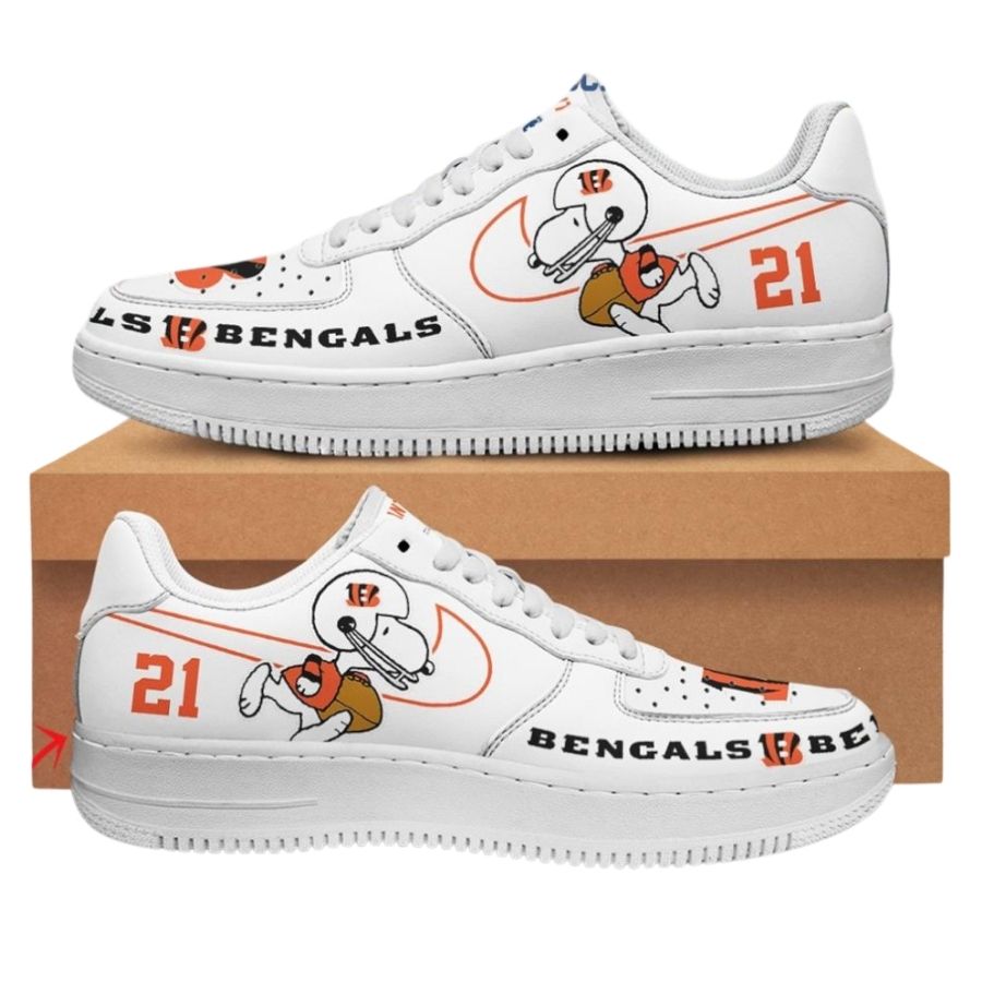 Personalized Snoopy Cincinnati Bengals Air Force 1 Low Top Shoes For Men Women