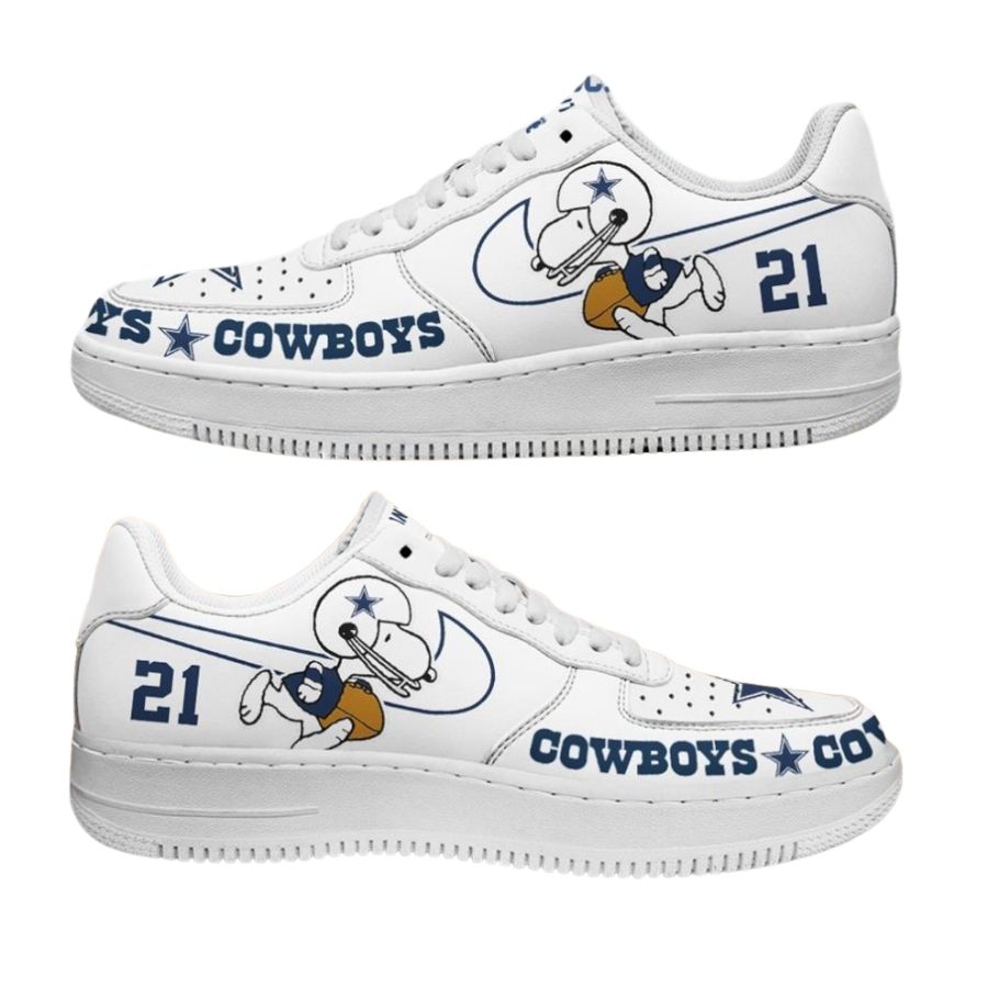 Personalized Dallas Cowboys Snoopy Air Force 1 Low Top Shoes Nfl Fan Gear For Men Women