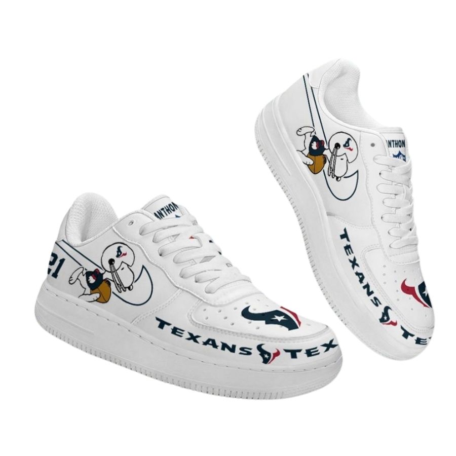 Personalized Houston Texans Snoopy Air Force 1 Low Top Shoes Nfl Team Design For Men Women