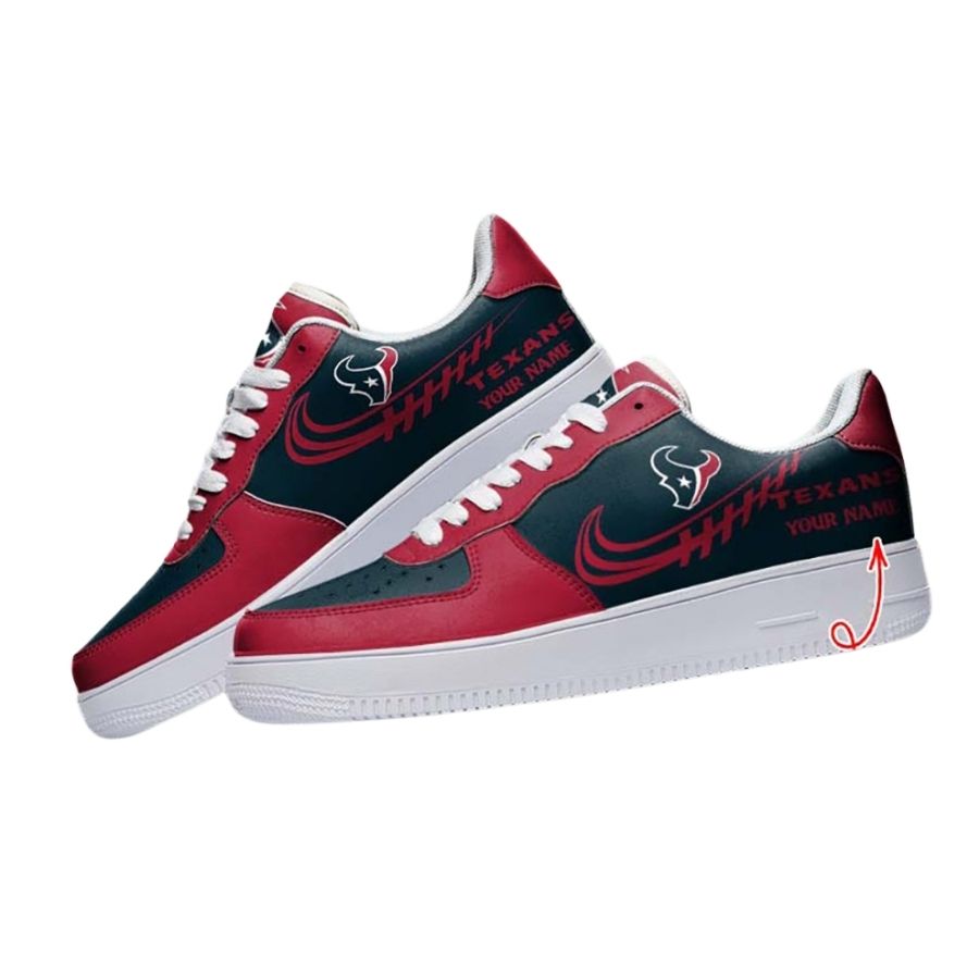 Customized Houston Texans Air Force 1 Sneakers Unique Team Design Shoes For Men Women
